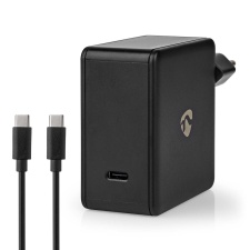 Room charger Nedis USB-C, 65W, black + cable Type-C - Type-C 2m