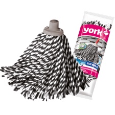 Fringed mop cotton, black-white (stemless), ZEBRA