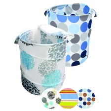 EOL York folding laundry basket, 3 different patterns