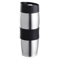 Thermal mug 0.38L, stainless, black