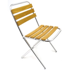 chair with wooden lining, folding