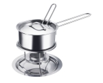 Butter pan / sauce warmer with stainless steel base, tealight not included