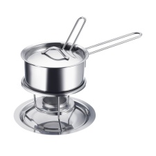 Butter pan / sauce warmer with stainless steel base, tealight not included