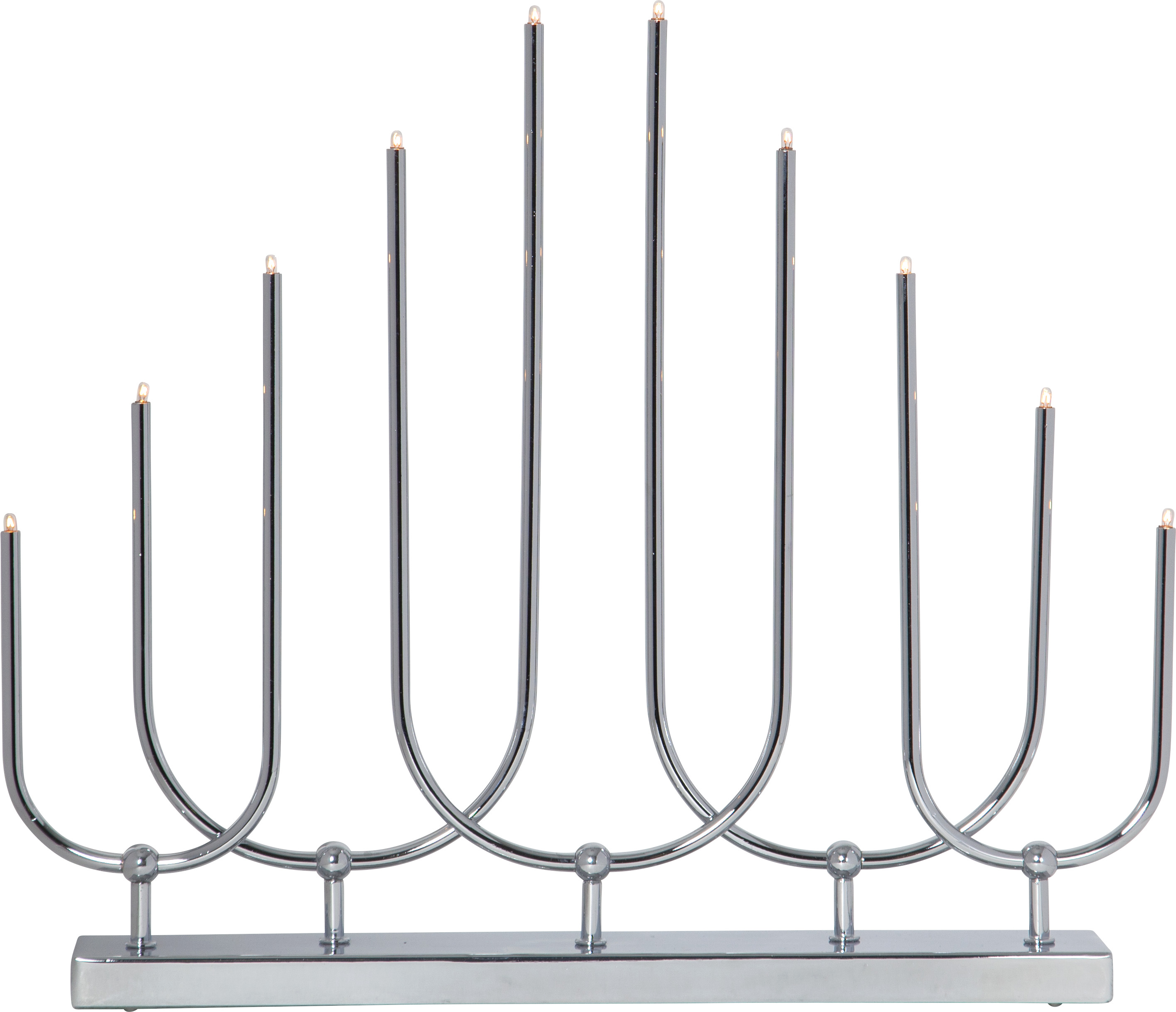 Advent candle Novum silver, 10LED, power supply, IP20