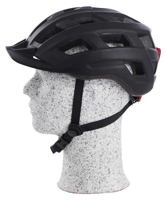 Bicycle helmet Urban with taillight, L, black