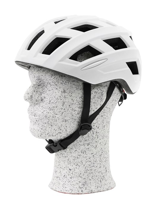 Bicycle helmet Urban with taillight, L, white