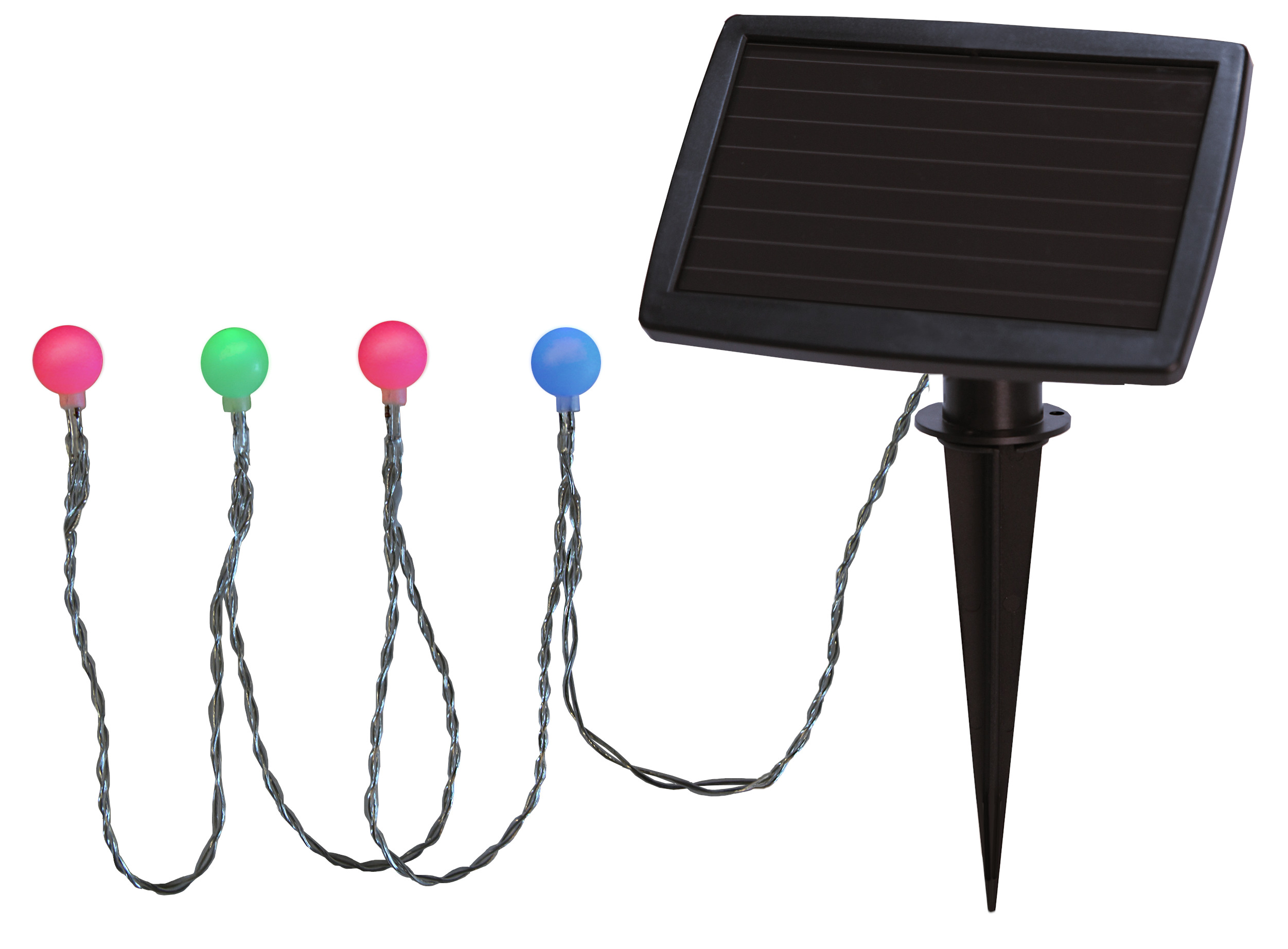 Globini light chain with solar panel