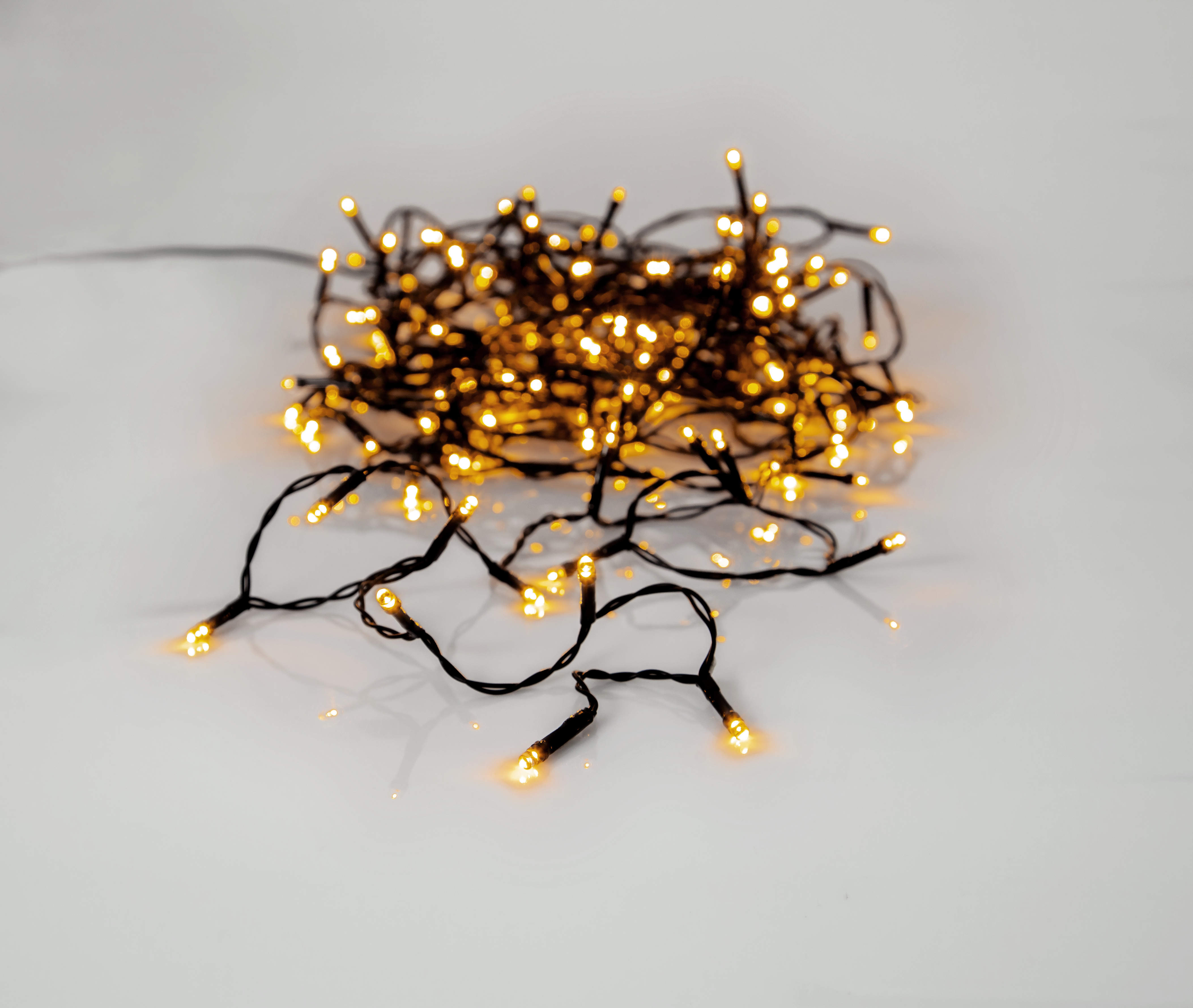 Light chain 12.6m, 180LED gold warm, power supply, IP44